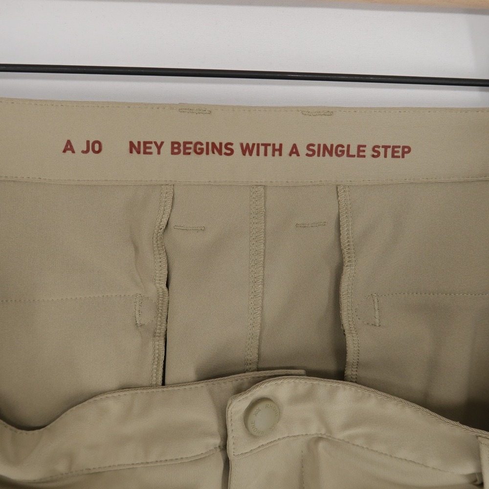 Rhone Commuter Pants Mens 38 Khaki Slim Fit Performance Golf Stretch Flex Knit - Picture 13 of 15
